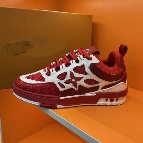 

desinger trainer flower men shoes black white laser platform outdoor sports sneakers with eur size 39-45 04
