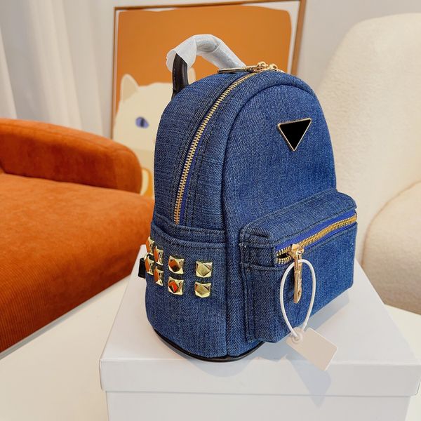 

backpacks designer luxury backpack women denim mini backpack bookbags fashion all-match black large capacity schoolbag