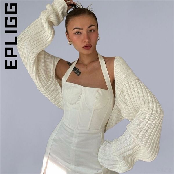 

womens knits tees epligg women knitted sweater cardigan soft chic knit vintage slim jacket elegant long sleeve coat female 221115, White
