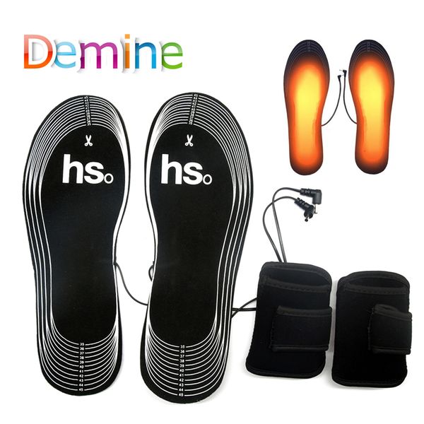 

shoe parts accessories demine winter heated insoles electric battery heating warm shoes inserts cut carbon fiber foot pads thermal heater in, White;pink