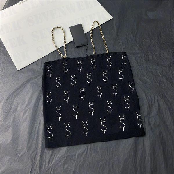 

designer womens knit sling vest t shirts fashion letter print sweaters sleeveless knitting hoodie ladies pullover clothing, White