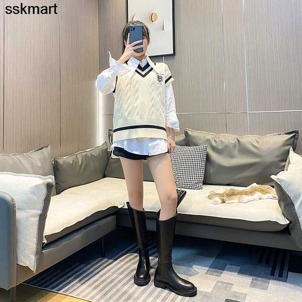 

women designers rois orthopedic leg repair jil oblique mouth boots thick heel high tube boots lady matte rivets with box size 34-40, Black