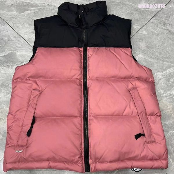 

winter designer vests parka coat mens womens luxury down jacket fashion stylish jackets sleeveless thicken outdoor waistcoats parkas cold pr, Red