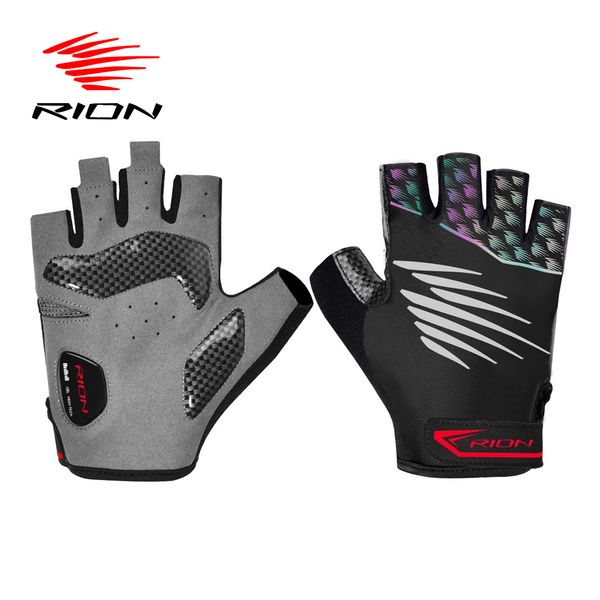 

five fingers gloves rion men' shockproof gel pad cycling glove half finger sport summer bicycle gym fitness mtb bike fingerless motorc, Blue;gray