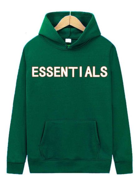 

mens hoodies essentials letter print kangaroo pocket hoodie 2022 autumn winter comfortable fashion hooded sweater ess printing one-piece, Black