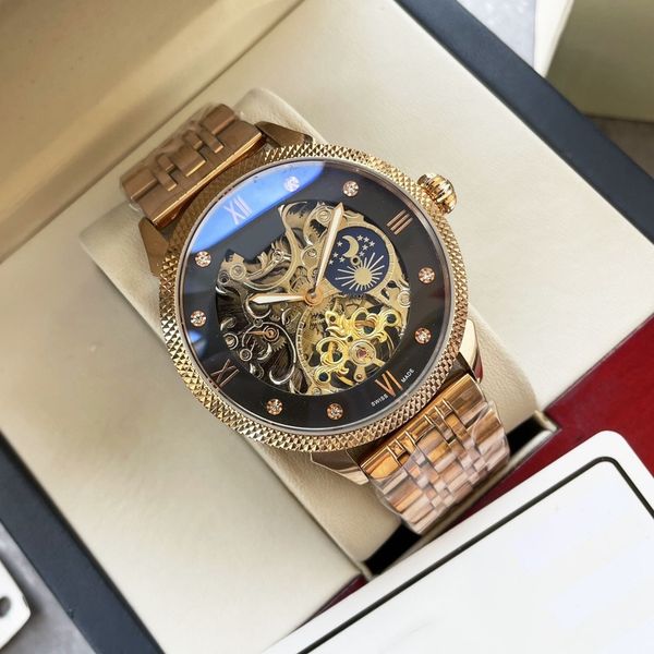 

mens watch 42mm automatic designer watches stainless steel strap mechanical wristwatches luminous waterproof sapphire luxury watchs montre d, Slivery;brown