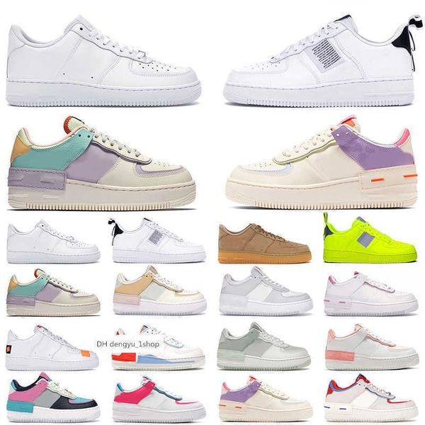

shoes men women shadow low triple white utility black wheat offs platform shoe 1s women trainers air''forces1''af1s casu