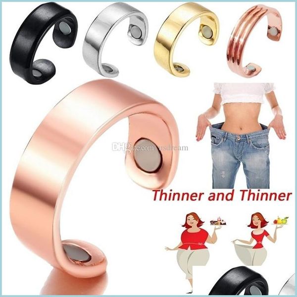 

band rings magnetic rings open therapy magnet ring for women wellness fashion jewelry gift drop delivery dhbkt, Silver