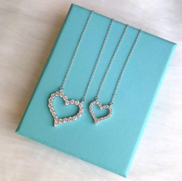 

women designers pendant necklaces heart necklace anniversary gift fashion diamonds jewelry with box 2111037xs3246213, Silver