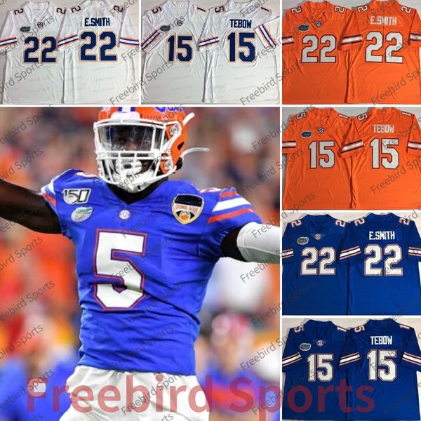

ncaa 15 tim tebow blue football jersey 22 emmitt e.smith college gators college mens stitched jerseys orange white embroidered, Black