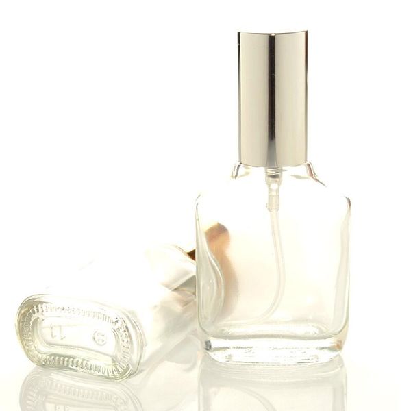 

15ml transparent square glass fine mist sprayer bottle vials portable mini perfume atomizer container lx8605