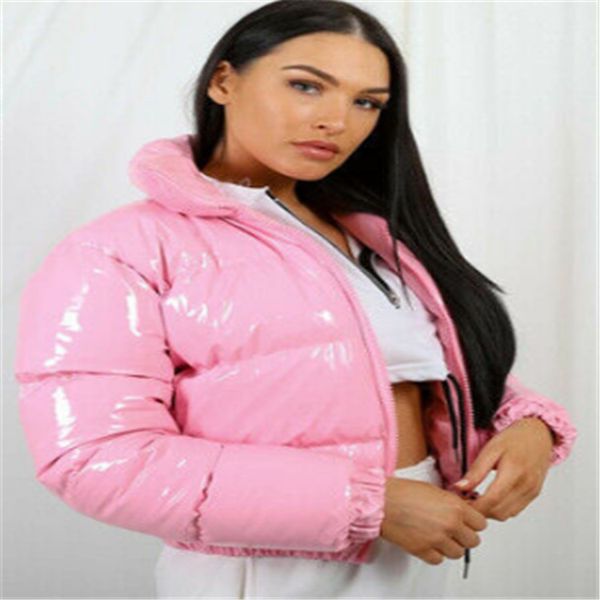 

cross-border women's new glossy bread clothing down cotton-padded jacket, Black