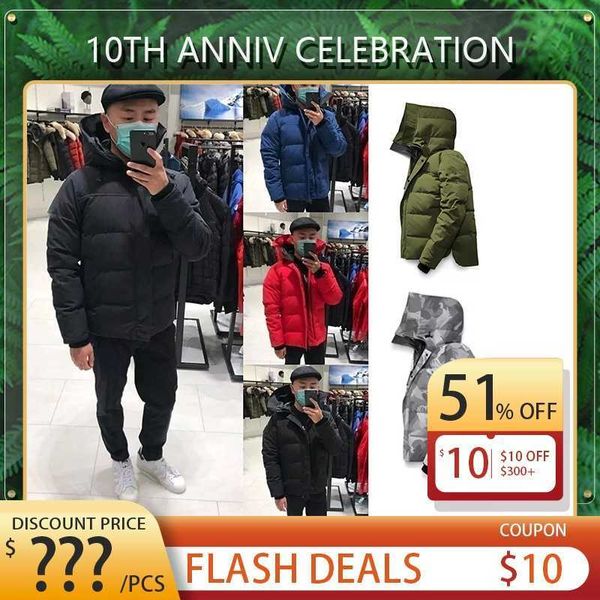 

20ss new winter jacket quality parka coat men down jacket outdoor thick warm feather fashion man clothing, Black