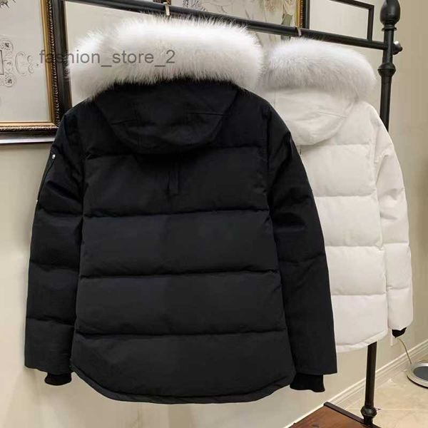 

men's down parkas mens jackets moose parka winter waterproof cloth men wolf fur jacket hooded fourrure outwear raccoon furs warm knuck, Black