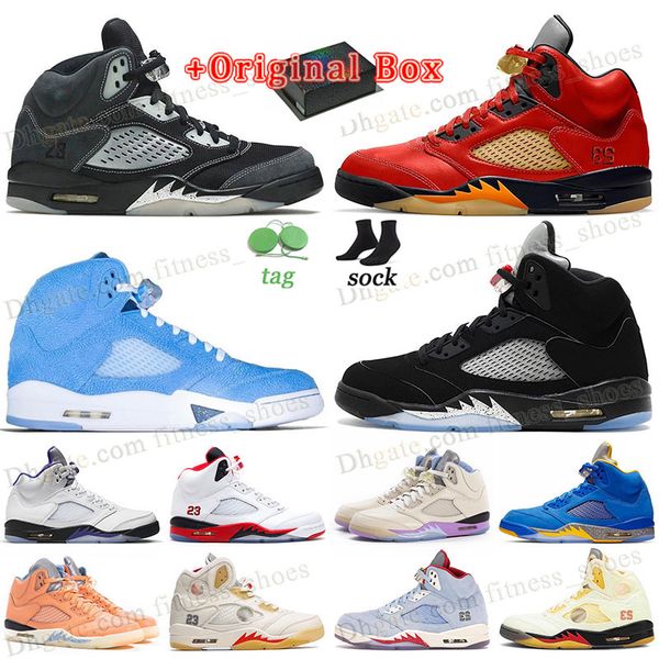 

us13 eur47 mens basketball shoes wholesale designer jumpman 5s retos 5 bluebird mars for her white sail bred aqua black musilin sneakers tra
