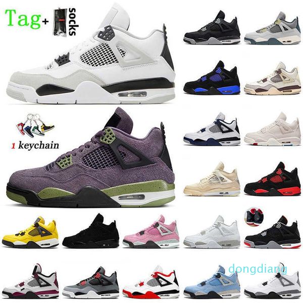 

2023 with socks jordens 4 jumpman 4s basketball shoes for women mens jorden4s craft canyon purple military black canvas midnight navy white