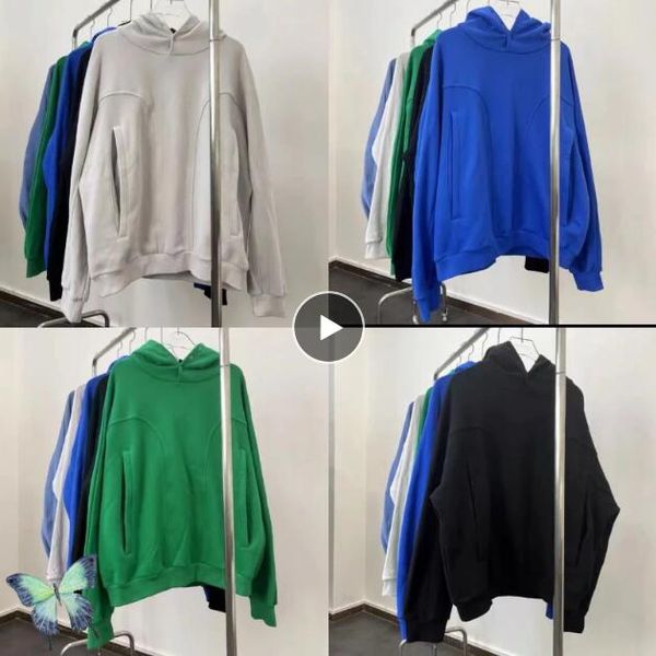 

solid hoodies sweatshirts men women oversize blank pullovers, Black;brown