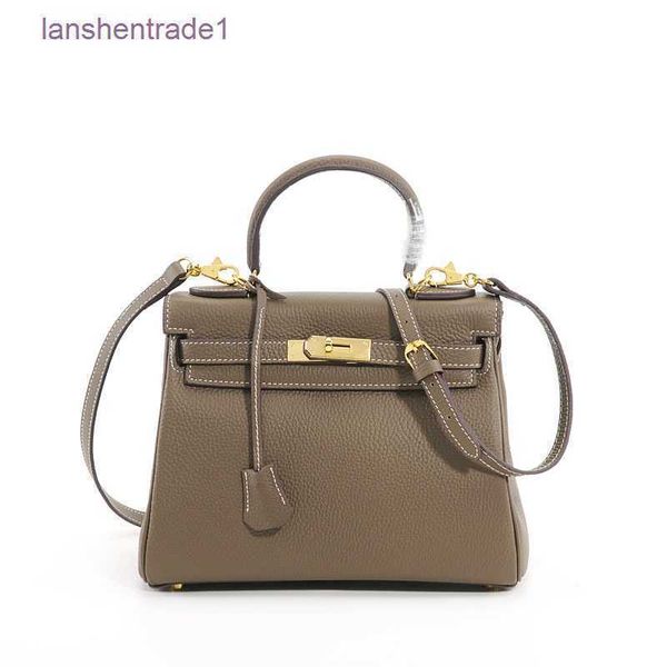 

luxury herme bags leather women's 2022 new kely red handheld bride