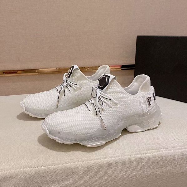 

luxury designer shoes casual sneakers breathable mesh stitching metal elements are size38-46 asasdadwsasdad, Red;white