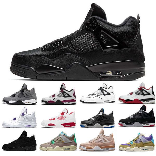 

4s new basketball shoes for man black taupe haze desert moss court purple travis white cement oreo sail olivia kim orange metallic fire red