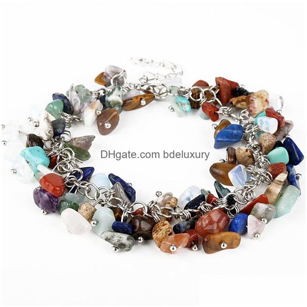 

charm bracelets charm bracelets zmzy brand women bracelet unique small natural stones turquoises handmade boho jewelry gift drop deli dhvg2, Golden;silver