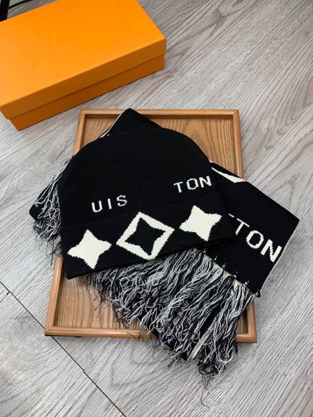

men women scarf hat set fashion designer winter warm beanie hats and scarves sets, Blue;gray