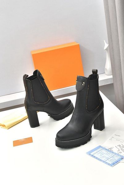 

winter beaubourg ankle boots black calfskin leather comabt boot rubber lug sole lady booty women martin booties party wedding size 35-42