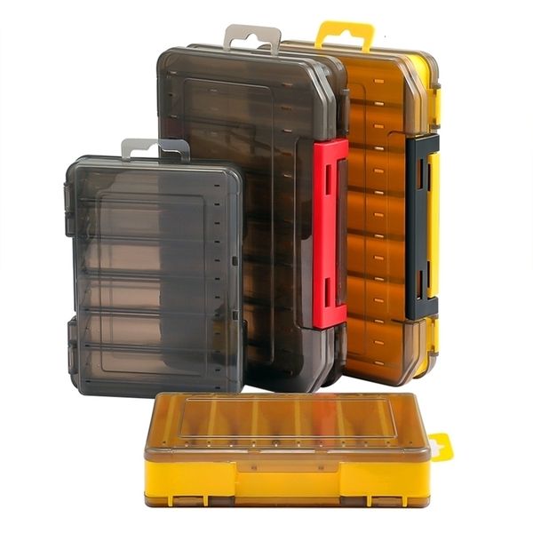 

fishing accessories tackle box lure storage 14 compartments double sided open case strength container baits gear accesorios pesca tools set