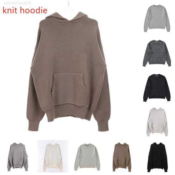 

designer winter men women essentials hoodies kint hoodie sweatshirt essential knits sweater long sleeve letter hoody pullover crewneck, Black