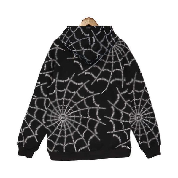 

hoodie for men plam fashion angle cotton designer fashionable 2022 trendy guillotine bear sweater black spider web print autumn angle s10h