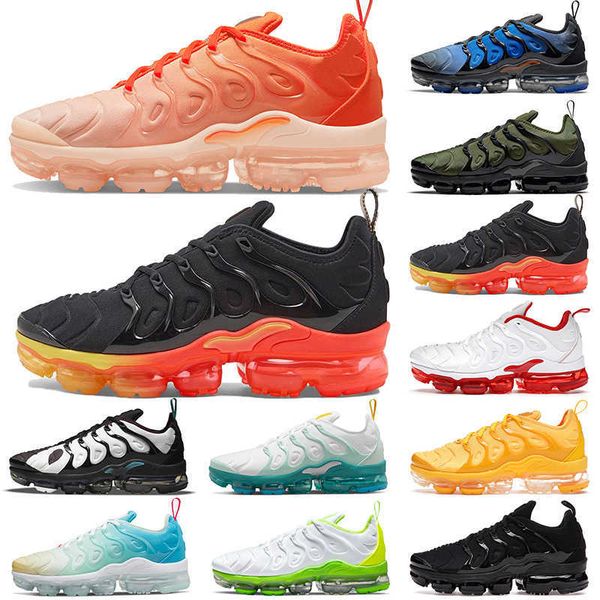 

running shoes mens trainers outdoor sports sneakers triple black orange olive obsidian bubblegum plus tn tns men women gradients volt yolk