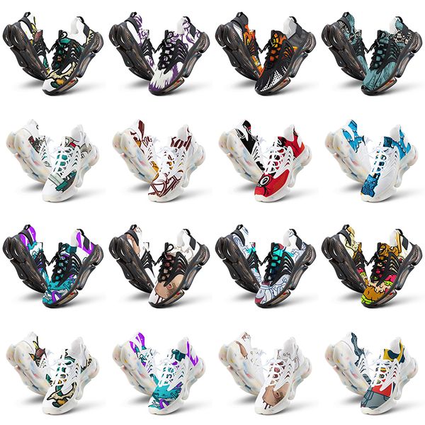 

custom casual women shoes men running artoon animal design diy word black white blue red mens trainer 0117400 s332 s