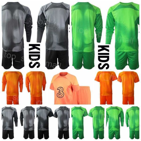 

club team long sleeve goalkeeper soccer 1 kepa arrizabalaga jerseys set gk 16 edouard mendy 13 marcus bettinelli goalie football shirt kits, Black