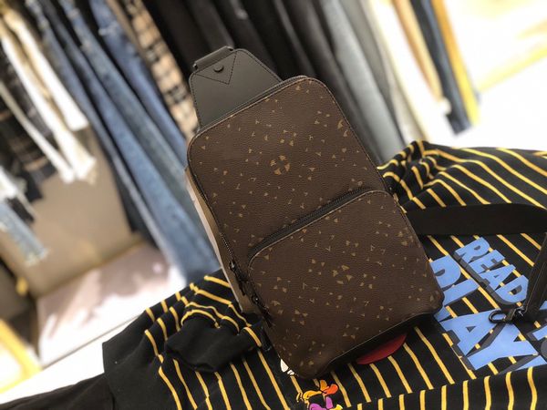

lq m45897 m30443 avenue sling bag men giant damier women bag original calf leather shoulderbag purse crossbody messenger slanting carry pack