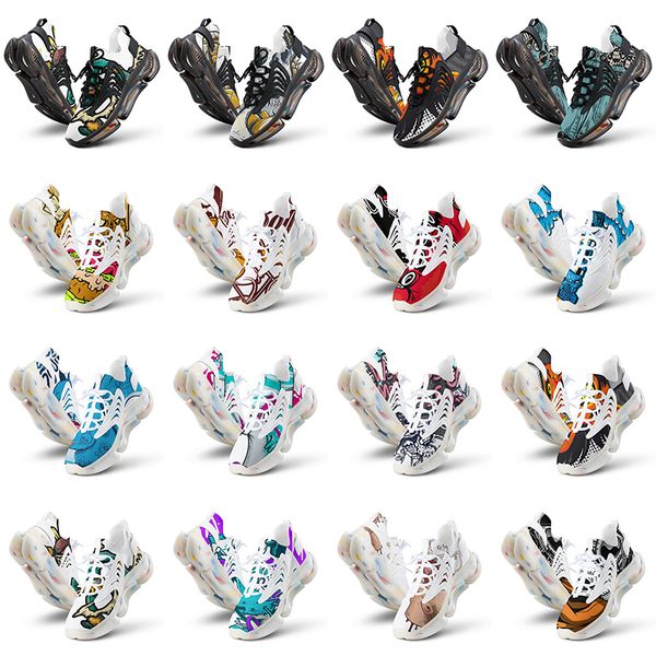 

men women custom running shoes artoon animal design diy word black white blue red mens trainer 0154