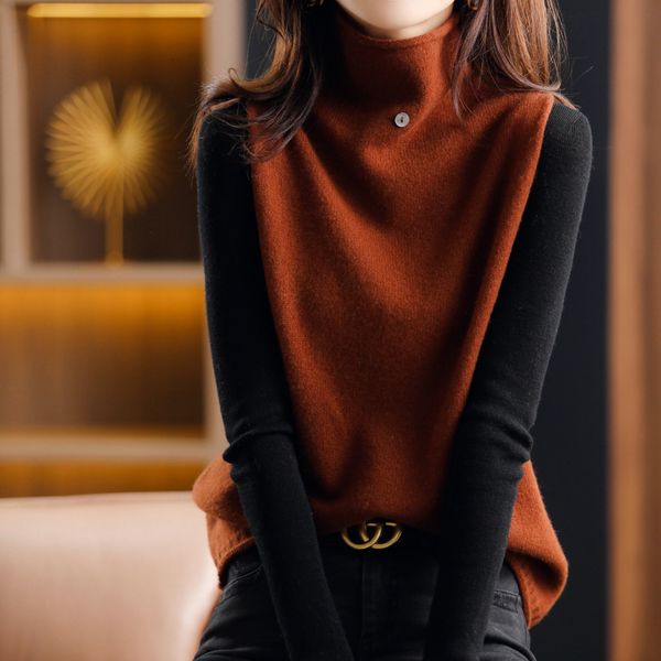 

women's vests women knitted sweater vest spring autumn short loose vintage sweater sleeveless women vneck pullover female outerwear 22, Black;white