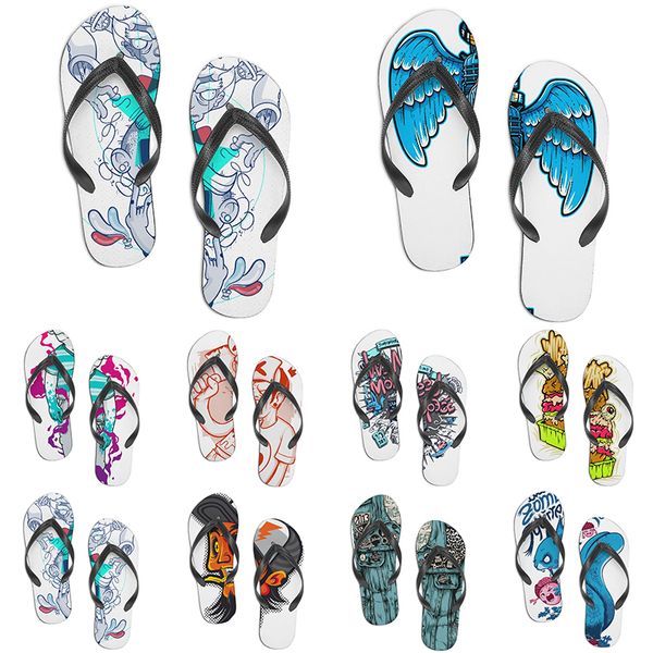 

men women custom shoes beach slides sandals flat shoe mens womens multi color204 summer outdoor customized slide