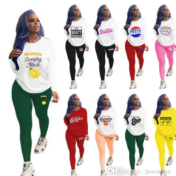 

designer women tracksuits 2023 spring autumn fashion casual letter printed long sleeve t shirt leggings outfits jogger set, Gray