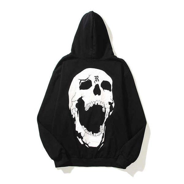 

hoodie for men reveal cotton venge designer brand fashion revenge avenger keel skull reflective pullover sweater loose men's women&#039, Black