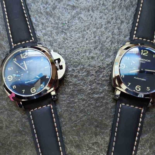 

superclone vs seagull movement automatic mechanical watch men's pam441 large dial student machinery pei, Slivery;brown