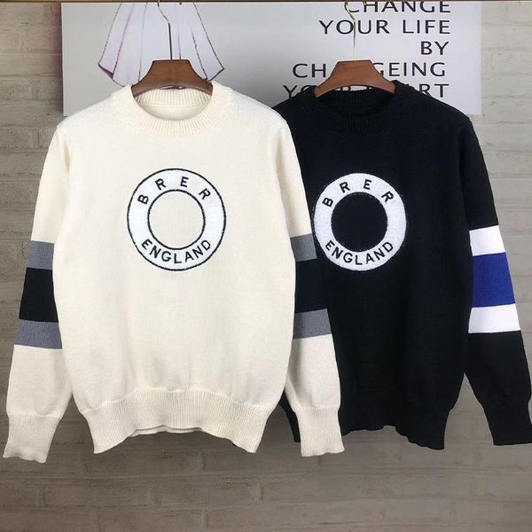 

mens sweaters crewneck long sleeve pullovers designer brand classic letters embroidery wool blend soft comfortable sweater men women jumpers, White;black