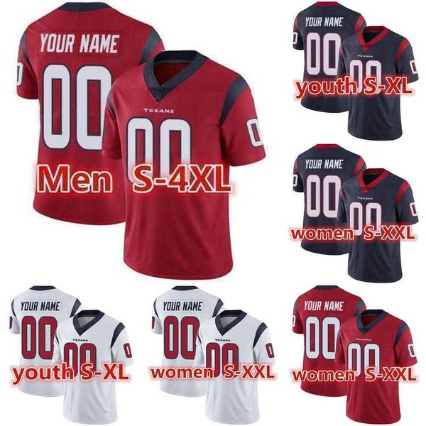 

31 david johnson jersey custom men houston''texans''24 derek stingley jr. 59 kenyon green 25 marlon mack 12 nico collins, Black;red