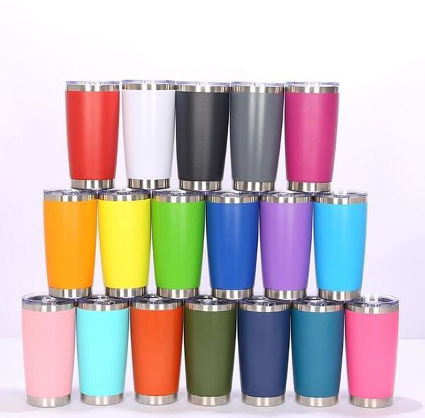 

20oz tumbler stainless steel car cup with sealed lid powder coated water bottle for man travel bachelorette water bottles gg0323