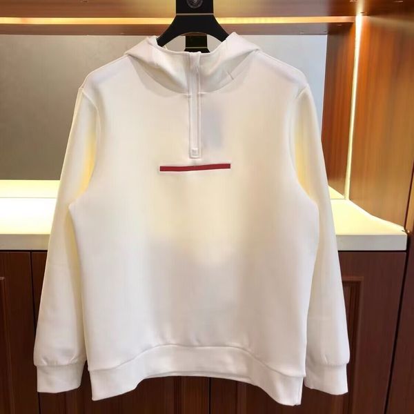 

2022 men traingle half zip hoodies men's hip hop loose pullover street sweatshirt zip harajuku hoodie, Black