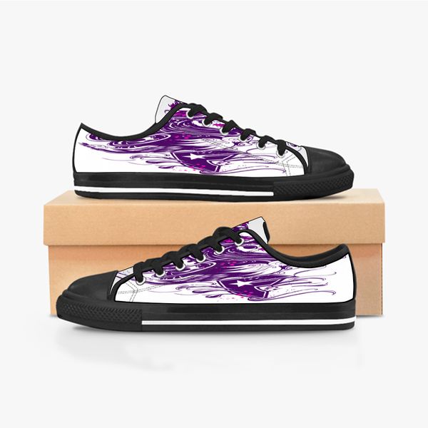 

custom shoes classic canvas low cut skateboard casual triple black accept customization uv printing low mens womens sports sneakers breathab