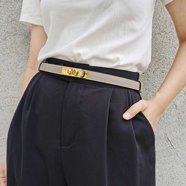 

belts adhesives h family women's thin with dress pants decorative buckle versatile kelly double sided belt white, Black;brown