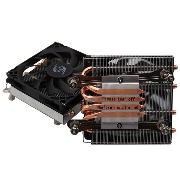 

cpu cooler silent pwm fan radiator cooling low profile for itx case a4 slim chassis for intel lga1700/ 1200/ lga115x/ 775