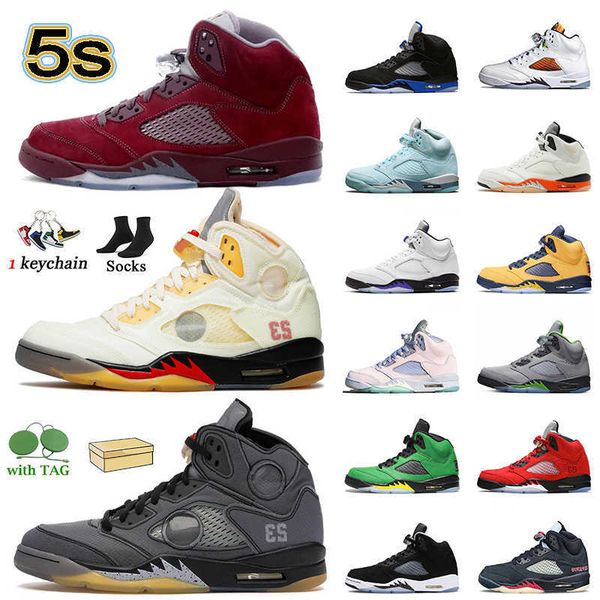 

5s basketball shoes with box jumpman 5 women mens trainers burgundy concord white aqua black muslin sail noir bluebird unv racer blue green