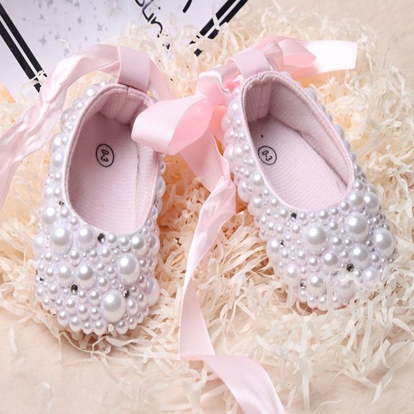 

first walkers dollbling baby shoes girl christening pearl custom handmade baptism birthday present princess little 221117