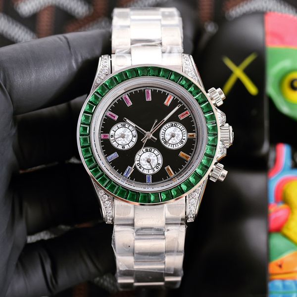 

watch automatic mechanical mens bracelet 41mm business sapphire wristwatch stainless steel wristband montre de luxe folding buckle with, Silver